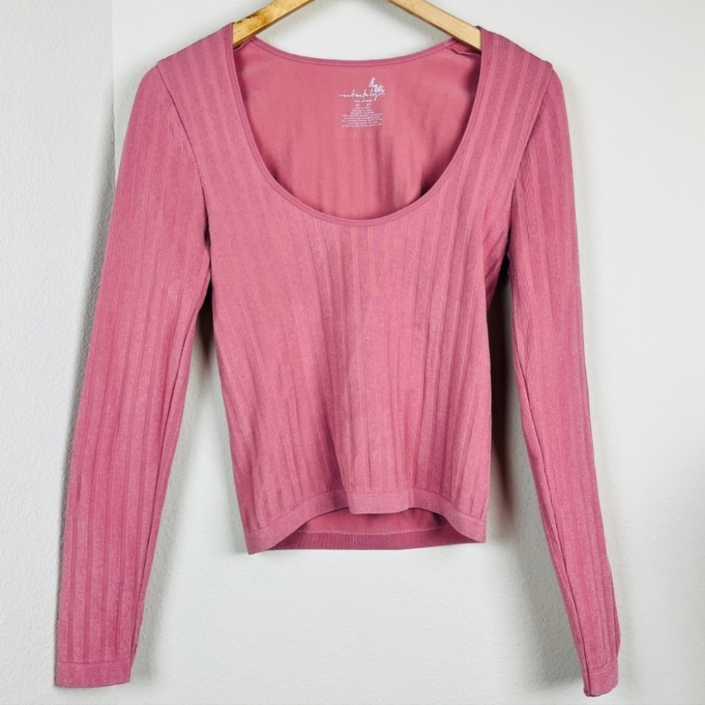 EUC Free People Intimately Long Sleeve Stretchy Sparkle ML